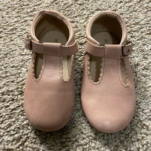 Dusty Pink Toddler T-strap Shoes
